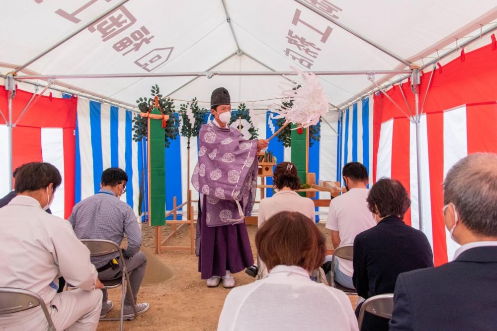 「福岡市東区青葉01」注文住宅現場リポート①【地鎮祭】