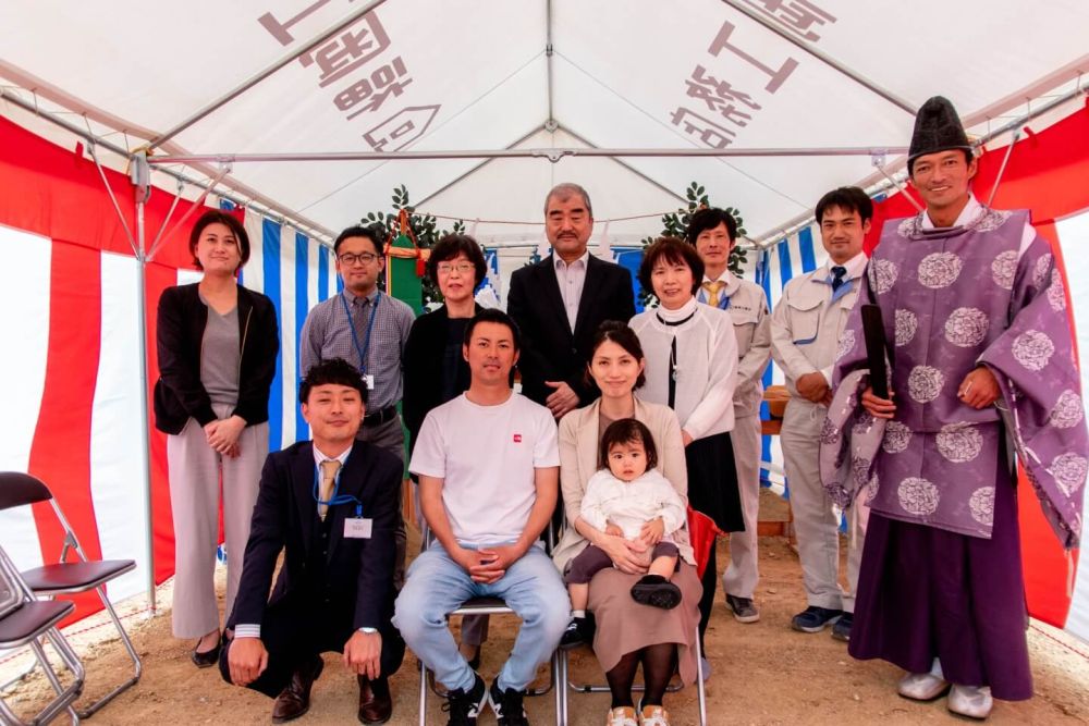 「福岡市東区青葉01」注文住宅現場リポート①【地鎮祭】