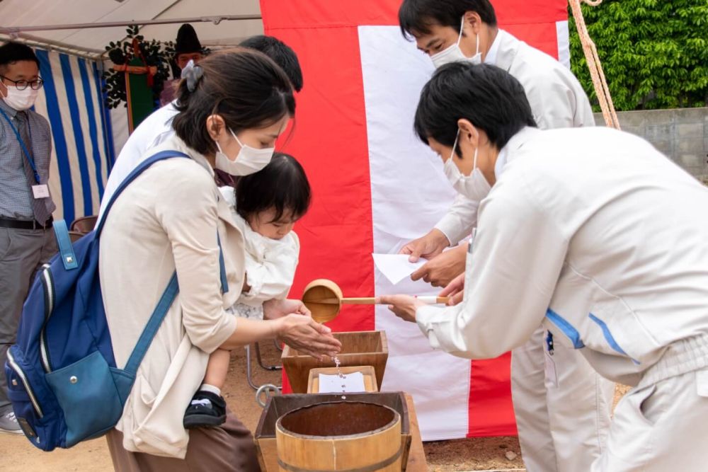 福岡市東区青葉01　注文住宅建築現場リポート①　～地鎮祭～