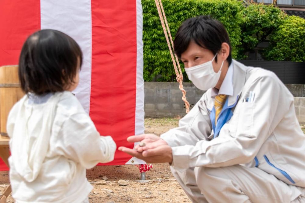 福岡市東区青葉01　注文住宅建築現場リポート①　～地鎮祭～