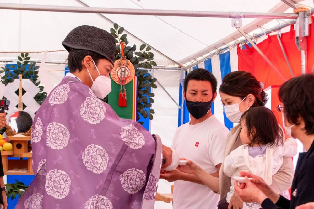 福岡市東区青葉01　注文住宅建築現場リポート①　～地鎮祭～