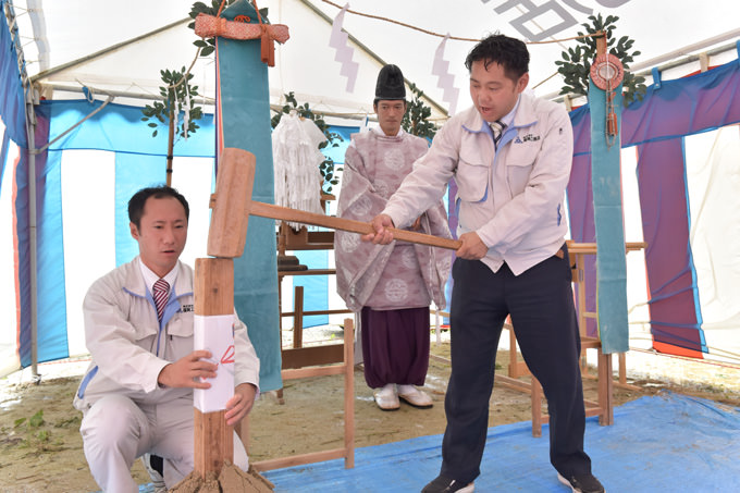 福岡市南区06　注文住宅建築現場リポート①　～地鎮祭～