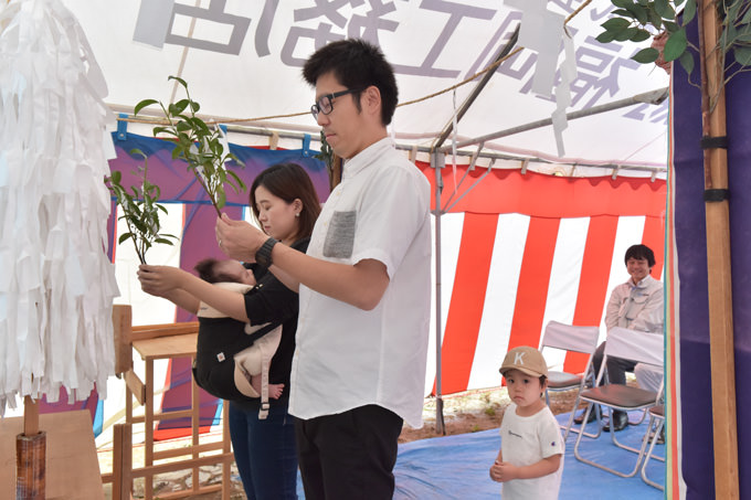 「福岡市南区06」注文住宅現場リポート①【地鎮祭】