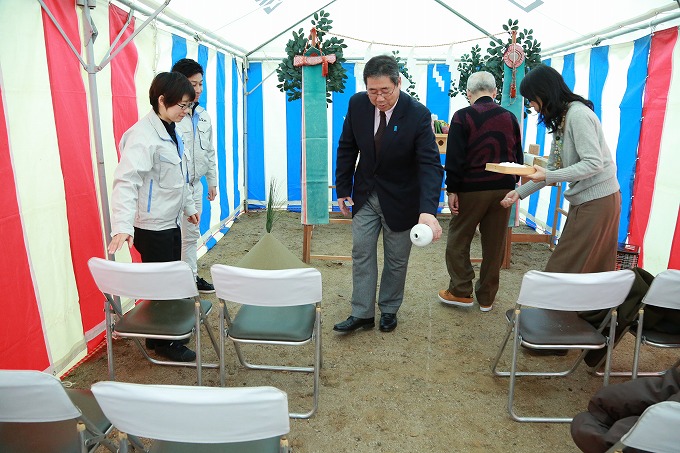 福岡市中央区03　注文住宅建築現場リポート①　～地鎮祭～