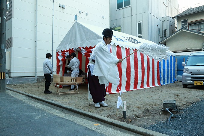 福岡市中央区03　注文住宅建築現場リポート①　～地鎮祭～