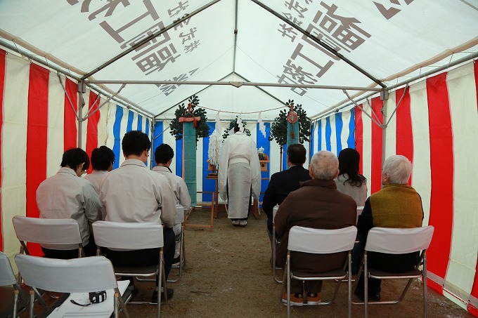 福岡市中央区03　注文住宅建築現場リポート①　～地鎮祭～