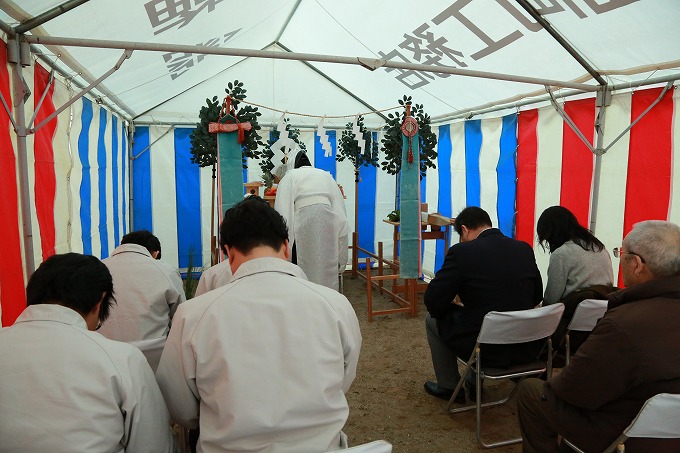 福岡市中央区03　注文住宅建築現場リポート①　～地鎮祭～