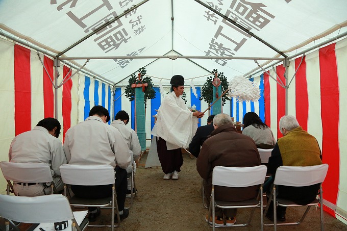 福岡市中央区03　注文住宅建築現場リポート①　～地鎮祭～