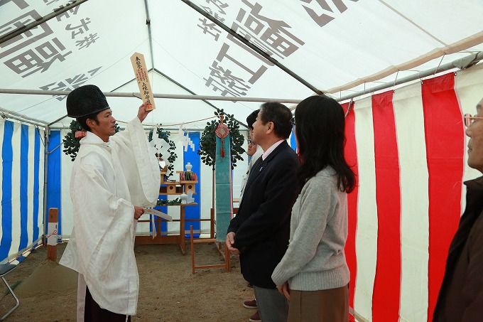 福岡市中央区03　注文住宅建築現場リポート①　～地鎮祭～