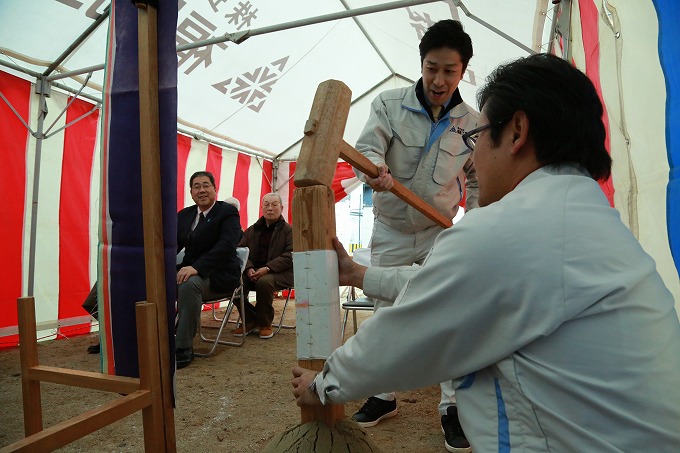 福岡市中央区03　注文住宅建築現場リポート①　～地鎮祭～