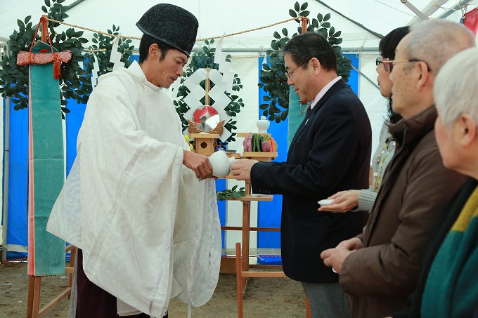 福岡市中央区03　注文住宅建築現場リポート①　～地鎮祭～