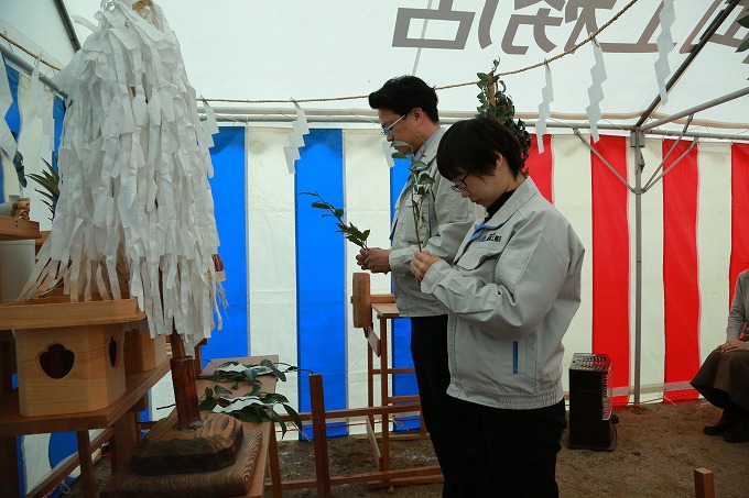「福岡市中央区03」注文住宅現場リポート①【地鎮祭】
