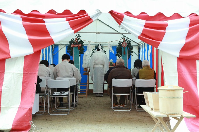 福岡市中央区03　注文住宅建築現場リポート①　～地鎮祭～