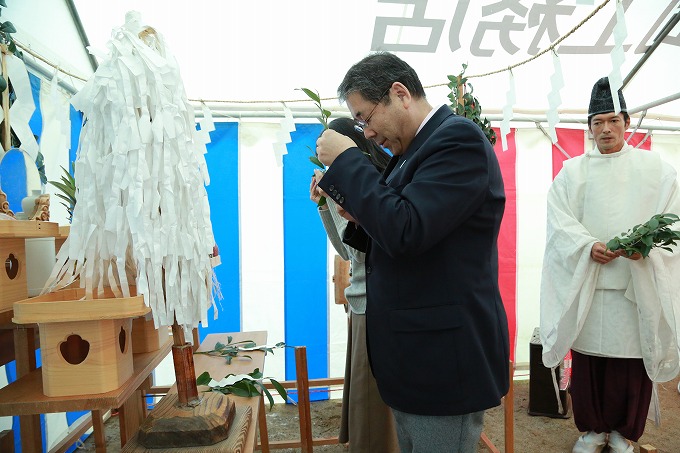 福岡市中央区03　注文住宅建築現場リポート①　～地鎮祭～