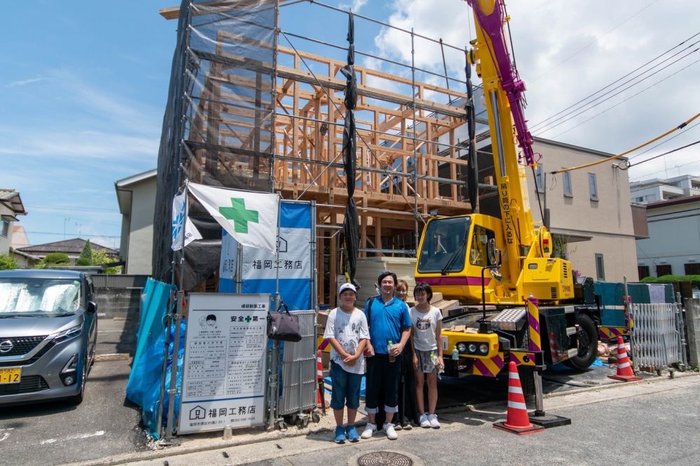 福岡市南区24　注文住宅建築現場リポート③　～上棟式～