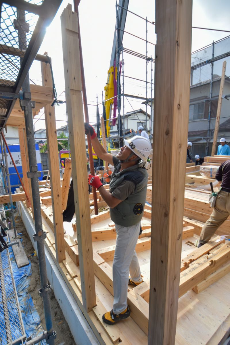 福岡県福岡市早良区11　注文住宅建築現場リポート③　～上棟式～