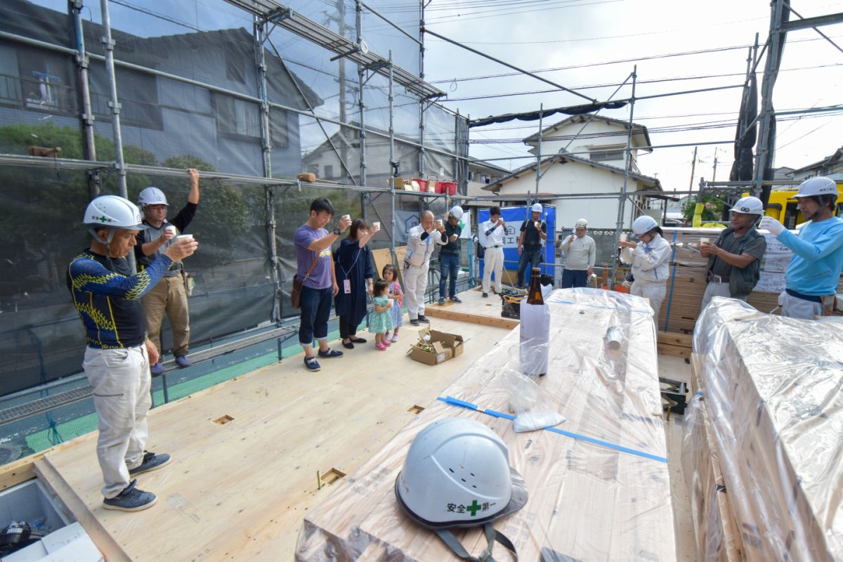 「福岡市早良区11」注文住宅現場リポート③【上棟式】