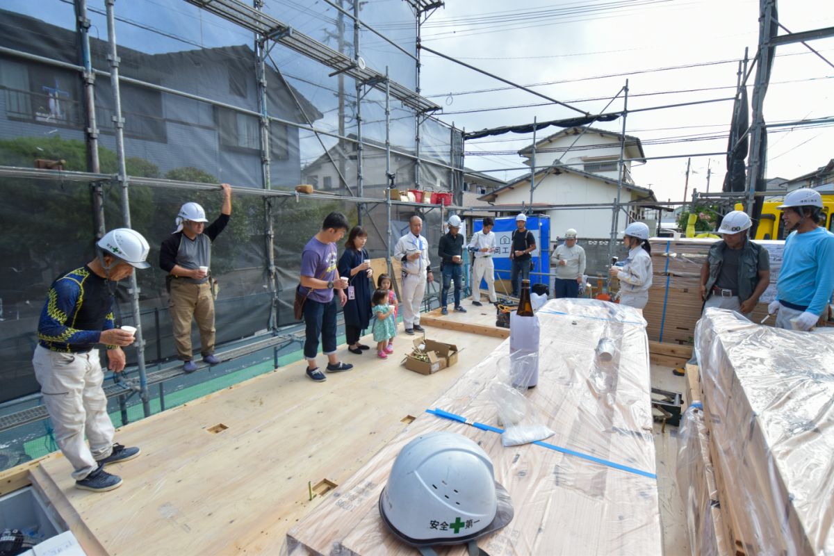 福岡県福岡市早良区11　注文住宅建築現場リポート③　～上棟式～