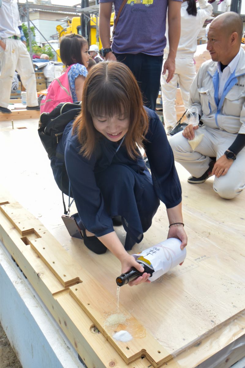 福岡県福岡市早良区11　注文住宅建築現場リポート③　～上棟式～