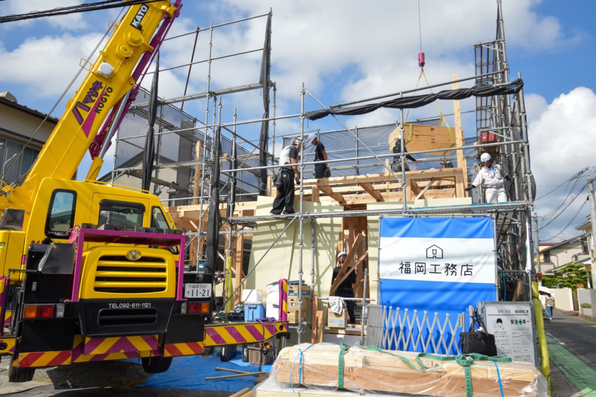 「福岡市早良区11」注文住宅現場リポート③【上棟式】
