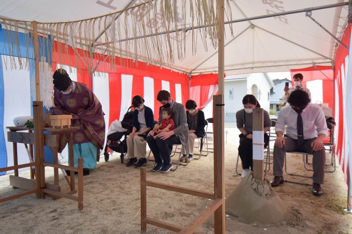 福岡県久留米市02　注文住宅建築現場リポート①　～地鎮祭～