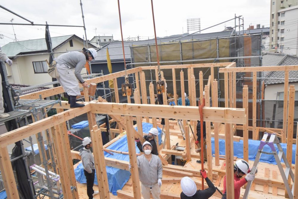 福岡市城南区05　注文住宅建築現場リポート④　～上棟式～