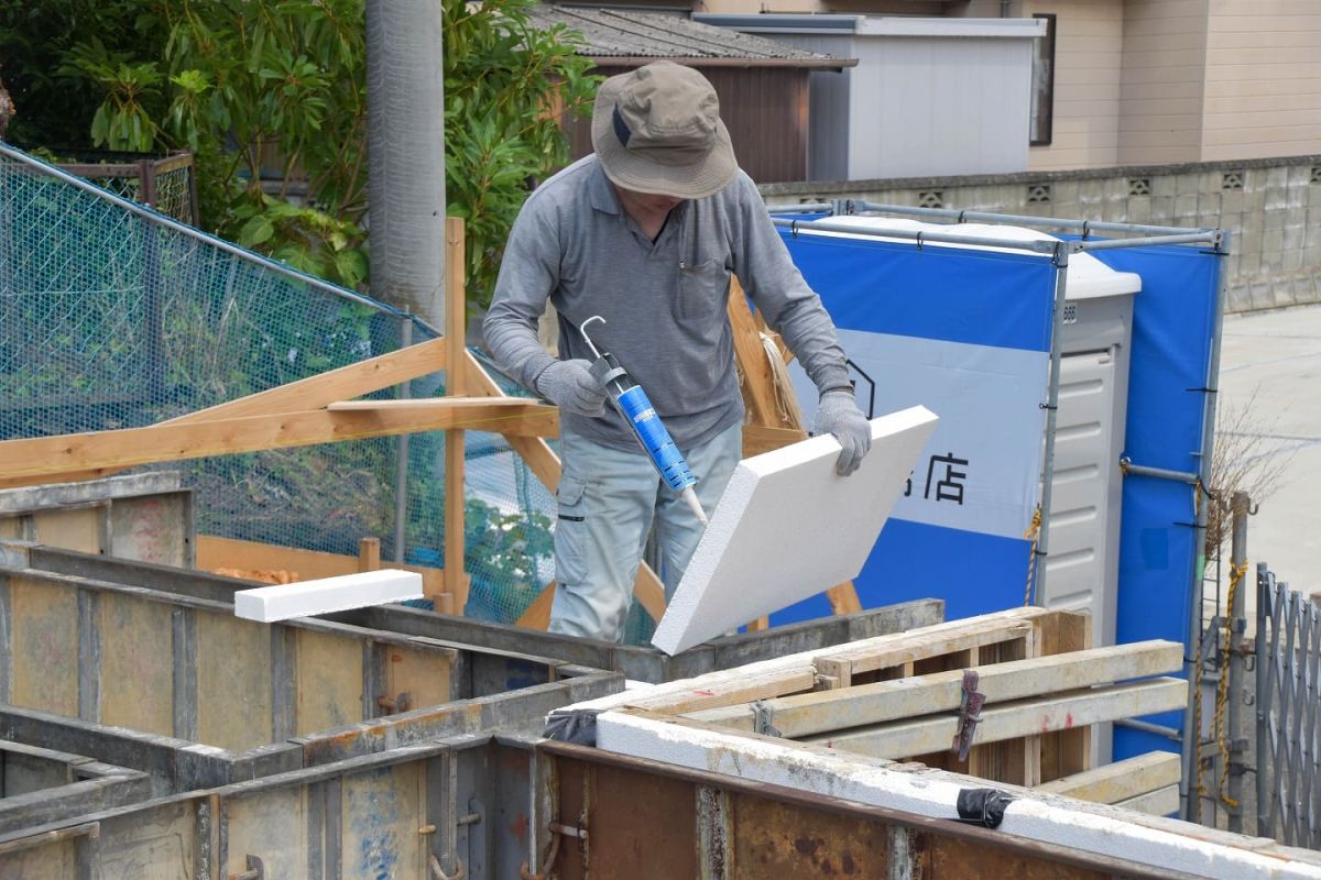 福岡県飯塚市02　注文住宅建築現場リポート②　～基礎工事・型枠施工～