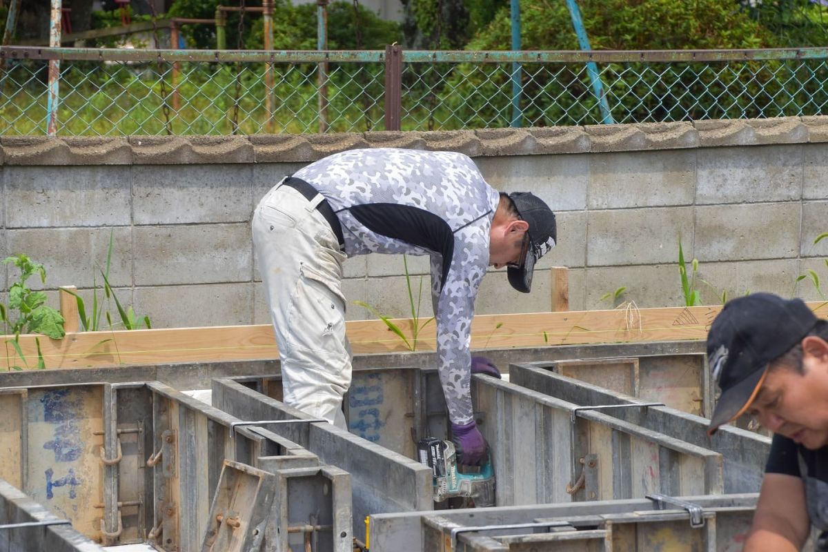 福岡県飯塚市02　注文住宅建築現場リポート②　～基礎工事・型枠施工～