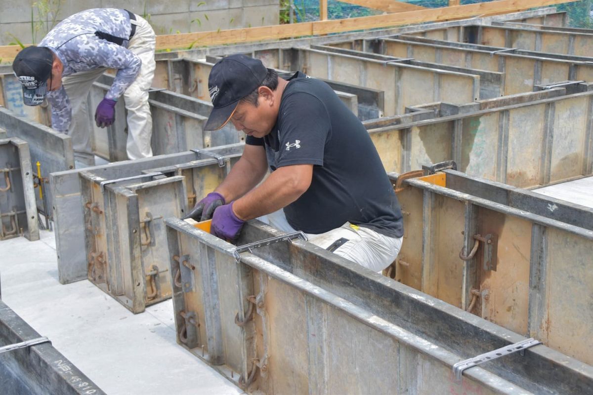 福岡県飯塚市02　注文住宅建築現場リポート②　～基礎工事・型枠施工～