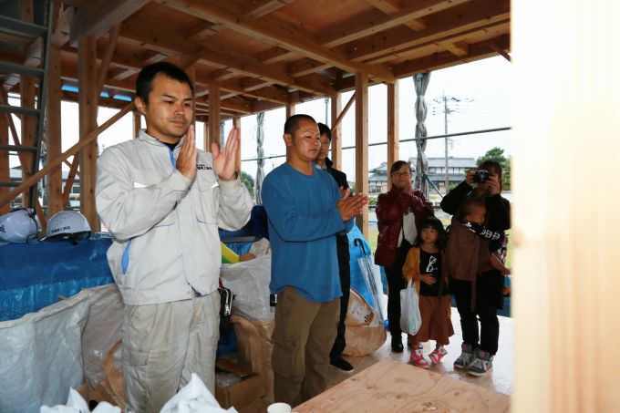 福岡県福津市宮司01　注文住宅建築現場リポート④　～上棟式～