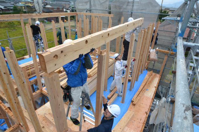 「福津市宮司01」注文住宅現場リポート④【上棟式】
