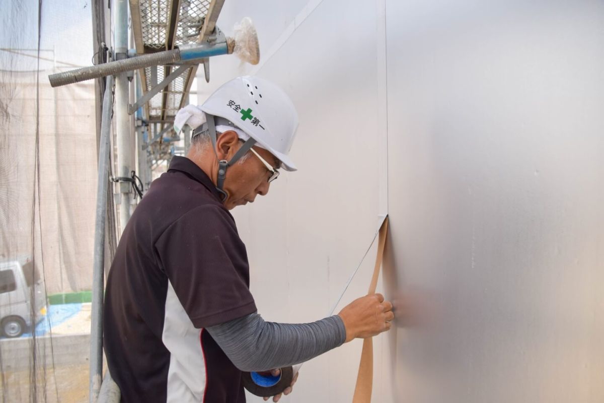 福岡県春日市10　注文住宅建築現場リポート④　～気密テープ～