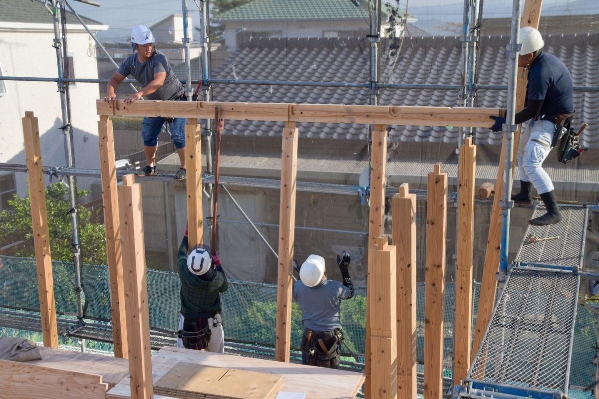 福岡県糟屋郡志免町06　注文住宅建築現場リポート③　～上棟式・前編～