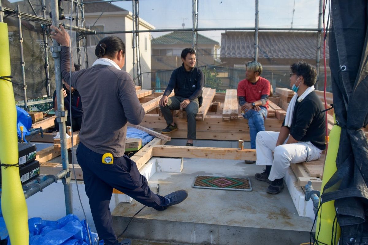 福岡県糟屋郡志免町06　注文住宅建築現場リポート③　～上棟式・前編～