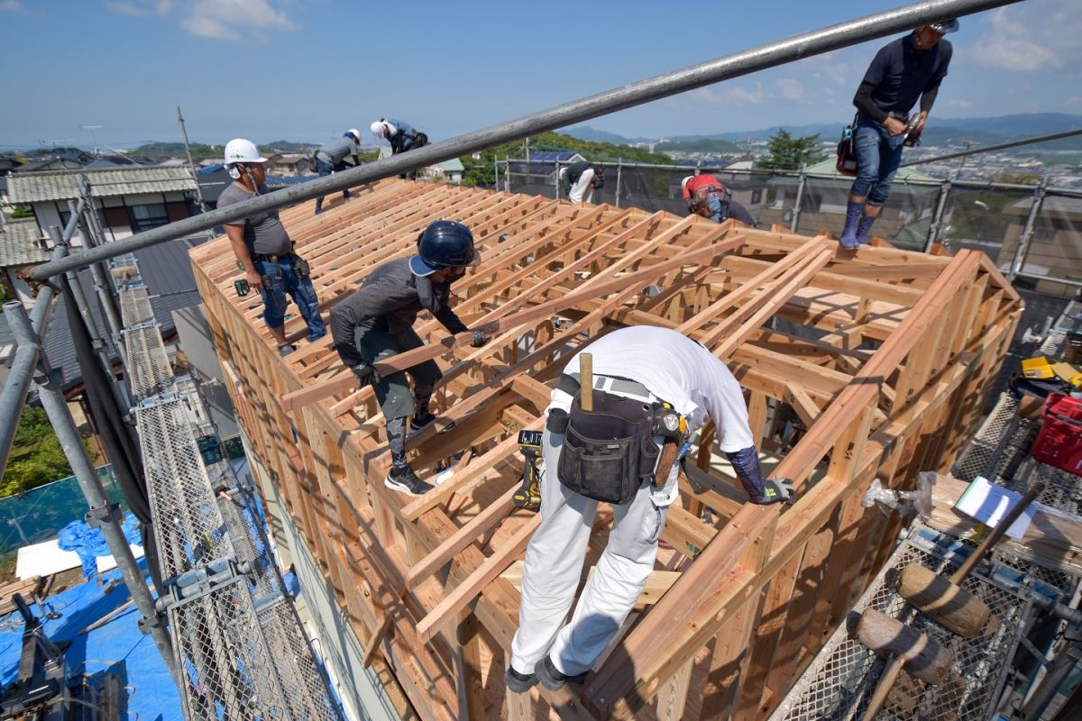 福岡県糟屋郡志免町06　注文住宅建築現場リポート③　～上棟式・前編～