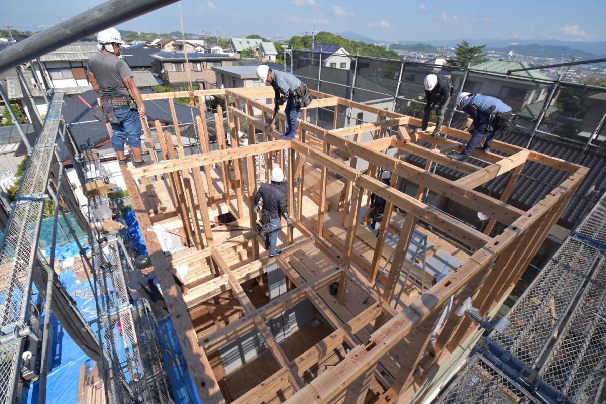 福岡県糟屋郡志免町06　注文住宅建築現場リポート③　～上棟式・前編～