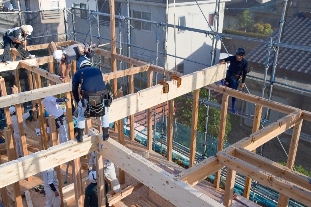 福岡県糟屋郡志免町06　注文住宅建築現場リポート③　～上棟式・前編～