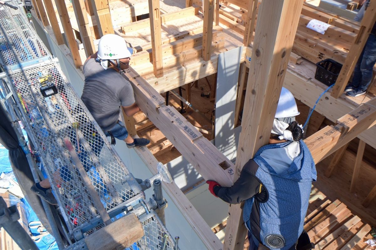 福岡県糟屋郡志免町06　注文住宅建築現場リポート③　～上棟式・前編～