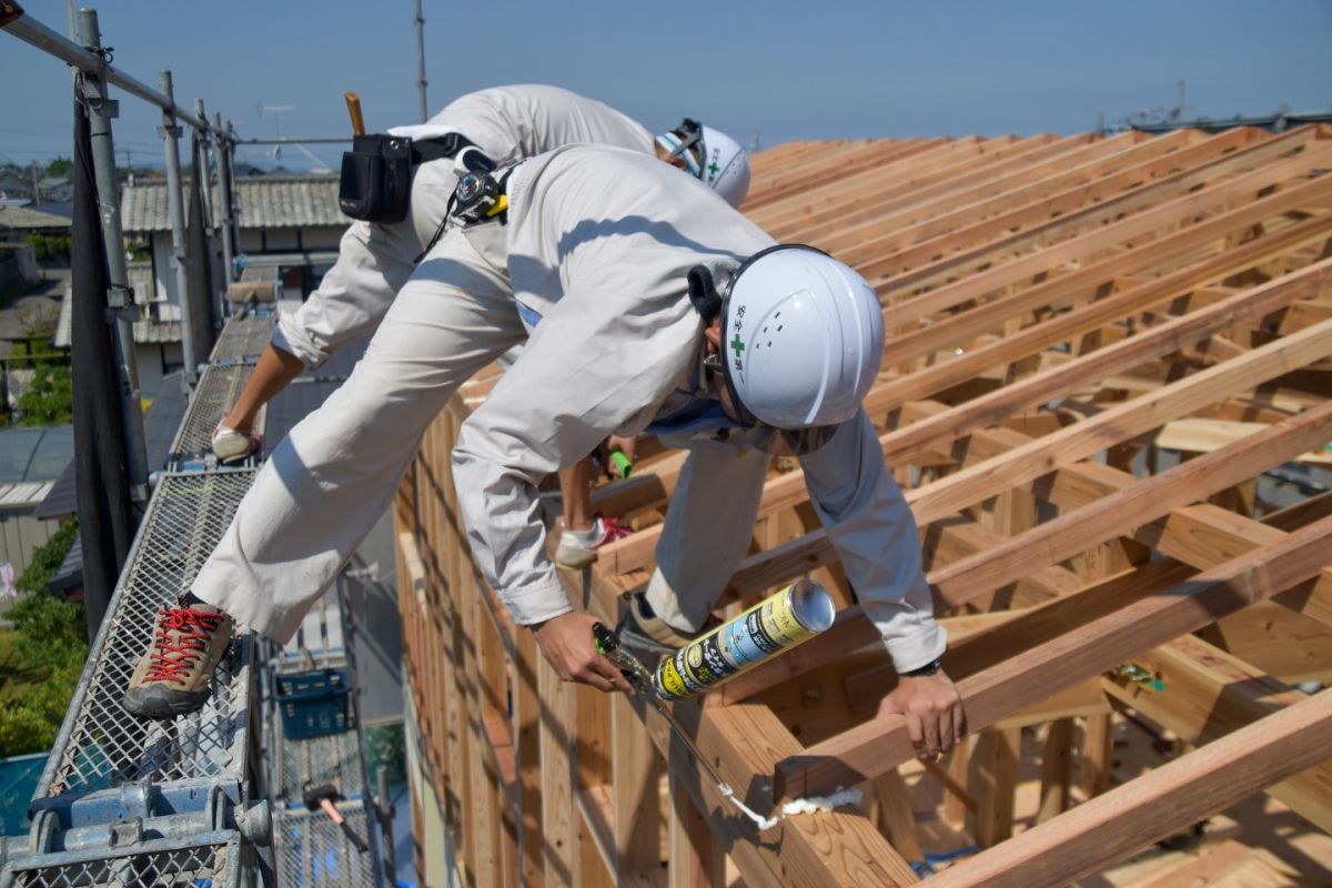 福岡県糟屋郡志免町06　注文住宅建築現場リポート③　～上棟式・前編～