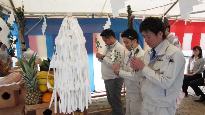 福岡市早良区01　注文住宅建築現場リポート①　～地鎮祭～