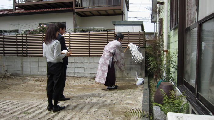 福岡市早良区01　注文住宅建築現場リポート①　～地鎮祭～