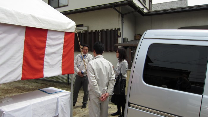 福岡市早良区01　注文住宅建築現場リポート①　～地鎮祭～