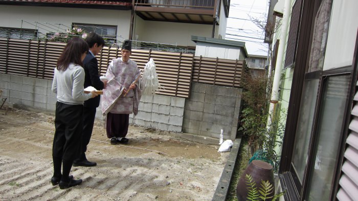 福岡市早良区01　注文住宅建築現場リポート①　～地鎮祭～