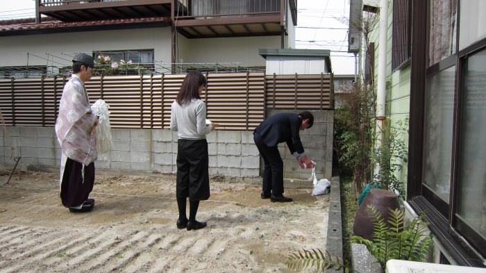 福岡市早良区01　注文住宅建築現場リポート①　～地鎮祭～