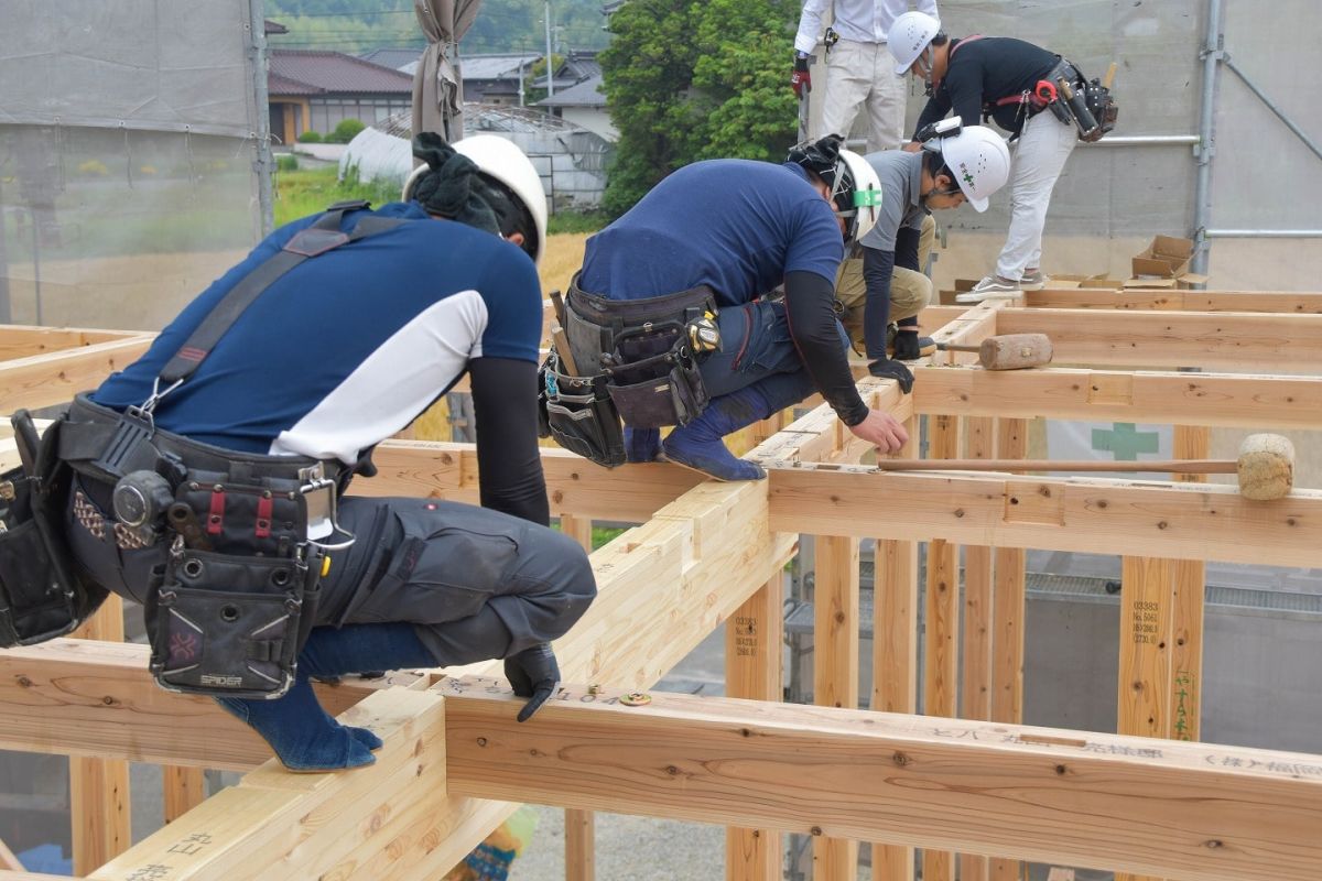 福岡県朝倉郡筑前町04　注文住宅建築現場リポート③ ～上棟式・前編～