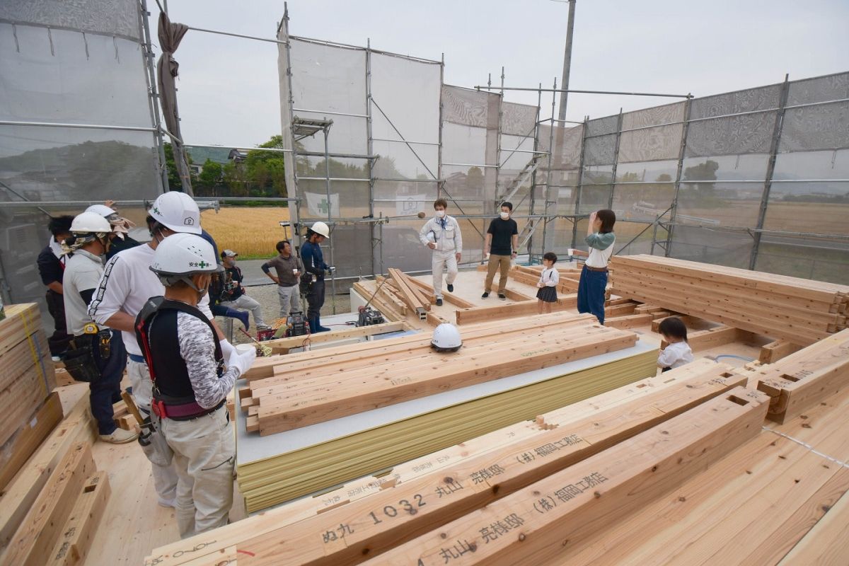 福岡県朝倉郡筑前町04　注文住宅建築現場リポート③ ～上棟式・前編～