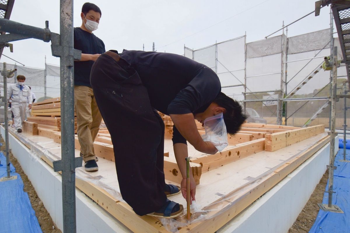 福岡県朝倉郡筑前町04　注文住宅建築現場リポート③ ～上棟式・前編～