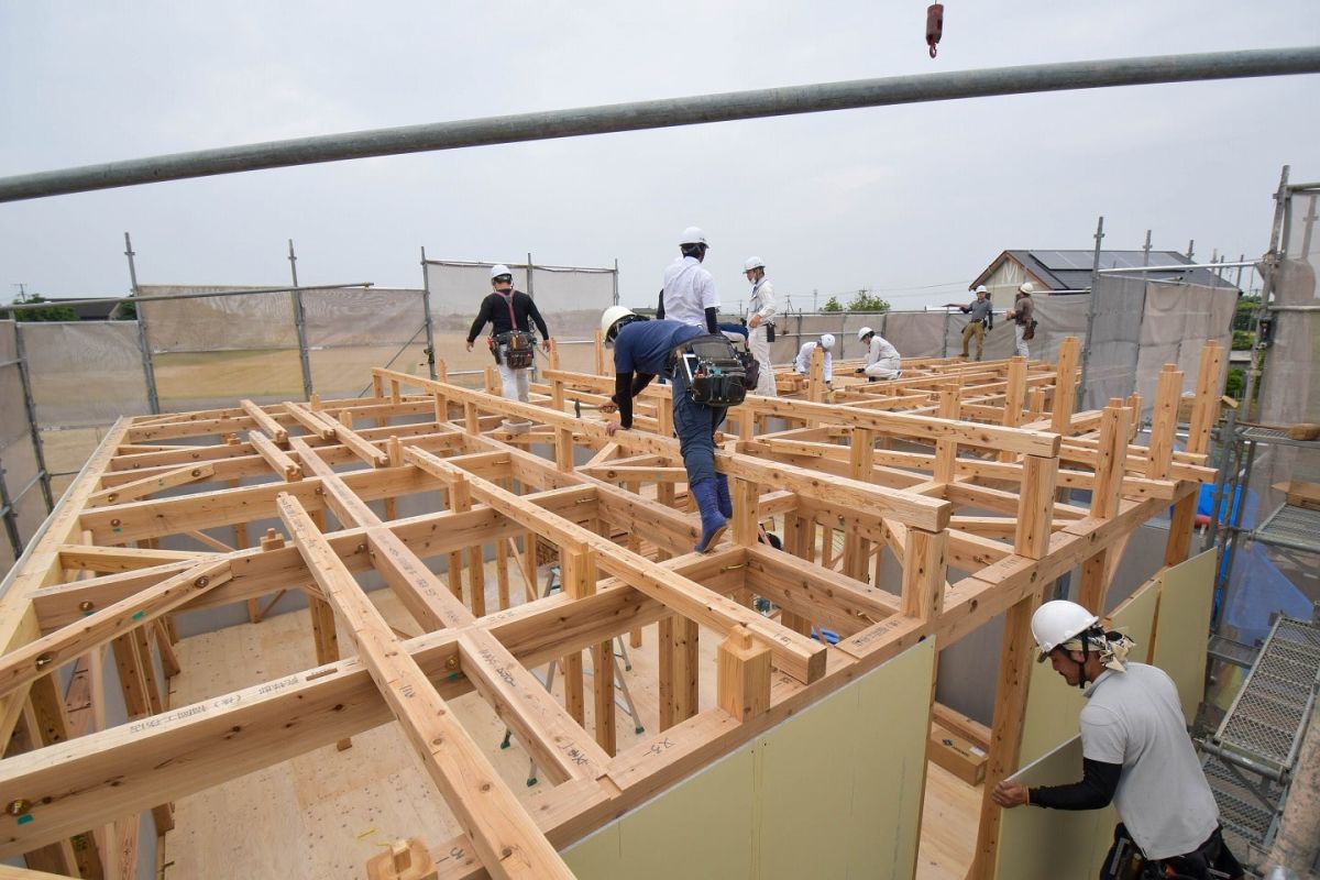 福岡県朝倉郡筑前町04　注文住宅建築現場リポート③ ～上棟式・前編～