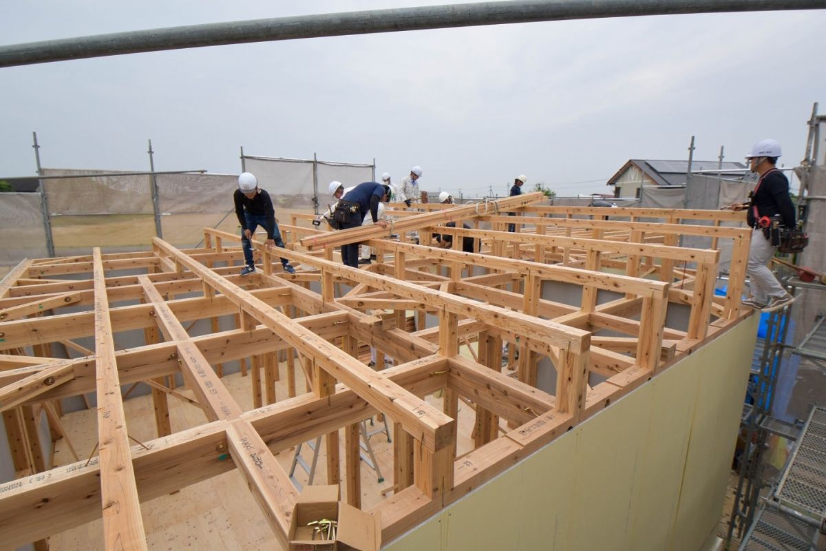 福岡県朝倉郡筑前町04　注文住宅建築現場リポート③ ～上棟式・前編～