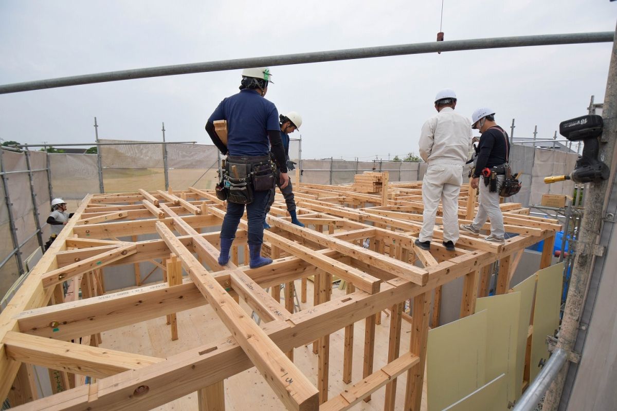 福岡県朝倉郡筑前町04　注文住宅建築現場リポート③ ～上棟式・前編～